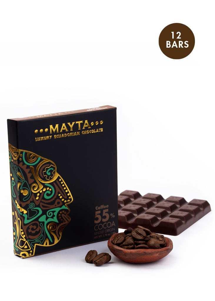 55% Coffee Dark Chocolate (Pack Of 12) • Asiri Blooms