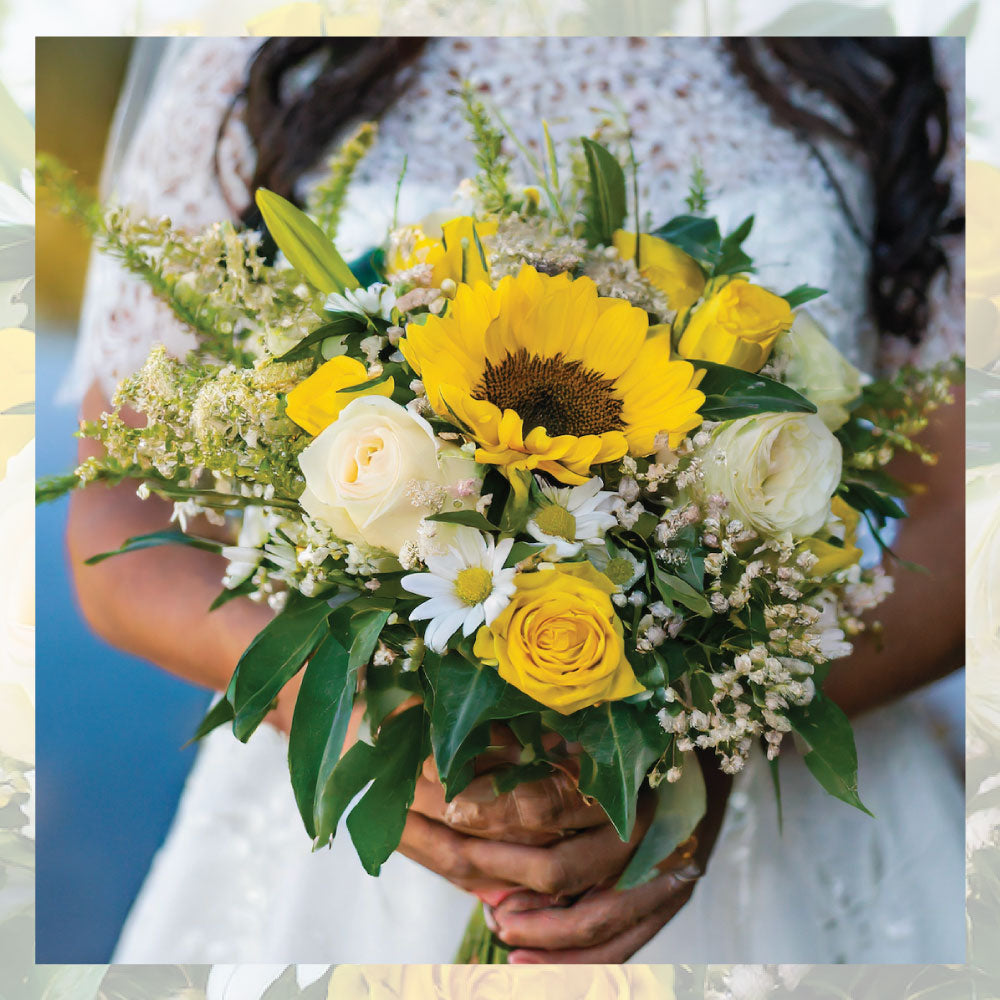 Wedding Flowers Spray Roses Sun Flowers Combo Boxes | Asiri Blooms | WHoelsale Flowers