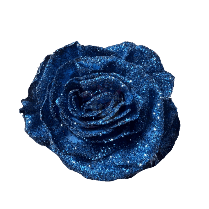 Blue Glittered Roses