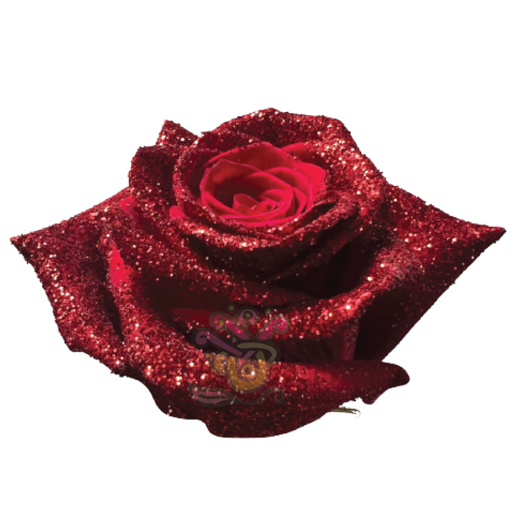 Red Glitter Rose