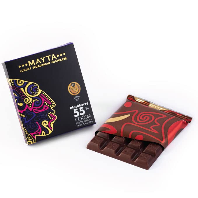 55% Blackberry Luxury Dark Chocolate (Pack Of 12) • Asiri Blooms