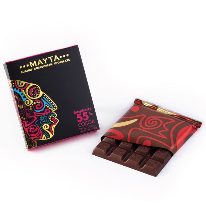 55% Raspberry Luxury Dark Chocolate (Pack Of 12) • Asiri Blooms