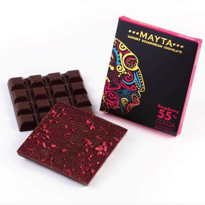 55% Raspberry Luxury Dark Chocolate (Pack Of 12) • Asiri Blooms