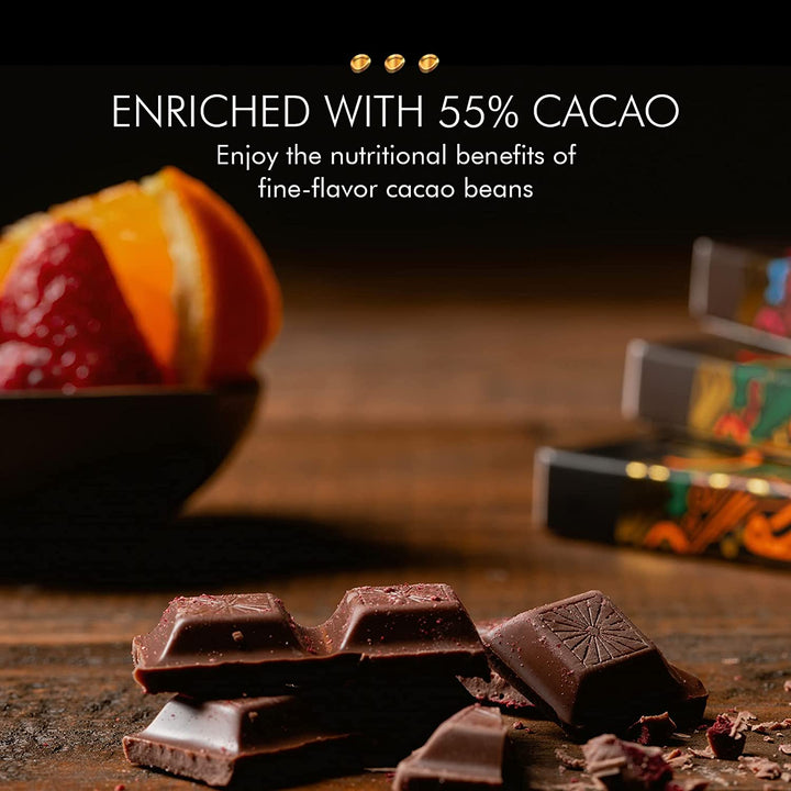 55% Passion Fruit Dark Chocolate (Pack Of 12) • Asiri Blooms