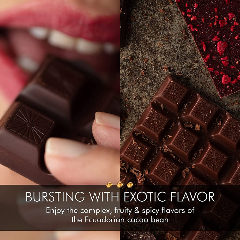 6 Luxury Dark Chocolate Bars in Elegant Gift Box • Asiri Blooms